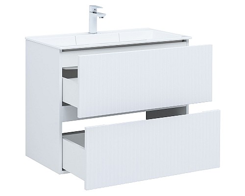 Тумба под раковину Aquanet Джейн 80 313286 подвесная Белая матовая