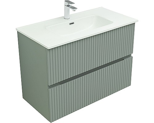 Тумба под раковину Aquanet Джейн 90 313319 подвесная Мисти грин