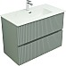 Тумба под раковину Aquanet Джейн 90 313319 подвесная Мисти грин