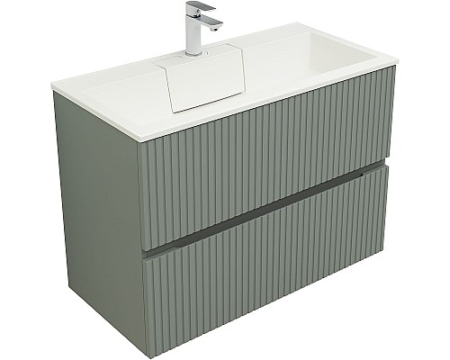 Тумба под раковину Aquanet Джейн 90 313319 подвесная Мисти грин