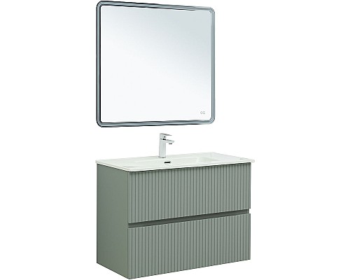 Тумба под раковину Aquanet Джейн 90 313319 подвесная Мисти грин