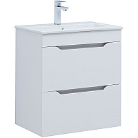 Тумба под раковину Aquanet Практика 60 330457 подвесная Белая матовая