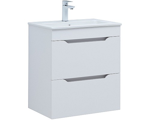 Тумба под раковину Aquanet Практика 60 330457 подвесная Белая матовая