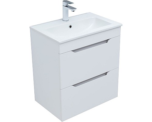 Тумба под раковину Aquanet Практика 60 330457 подвесная Белая матовая