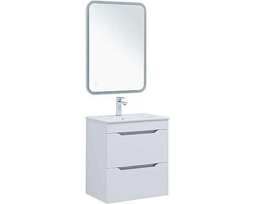 Тумба под раковину Aquanet Практика 60 330457 подвесная Белая матовая