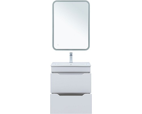 Тумба под раковину Aquanet Практика 60 330457 подвесная Белая матовая