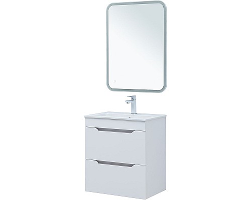 Тумба под раковину Aquanet Практика 60 330457 подвесная Белая матовая