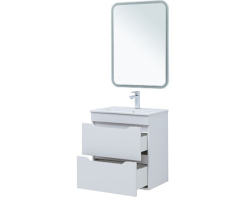 Тумба под раковину Aquanet Практика 60 330457 подвесная Белая матовая