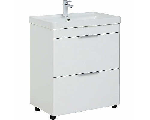 Тумба под раковину Aquanet Ирис new 70 310153 Белый глянец