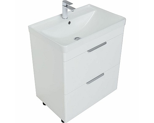 Тумба под раковину Aquanet Ирис new 70 310153 Белый глянец
