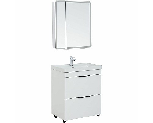 Тумба под раковину Aquanet Ирис new 70 310153 Белый глянец