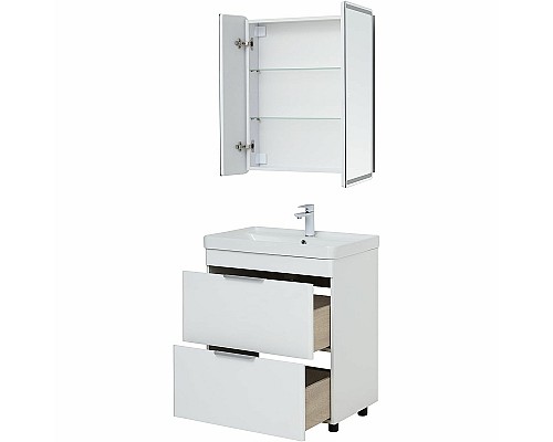 Тумба под раковину Aquanet Ирис new 70 310153 Белый глянец