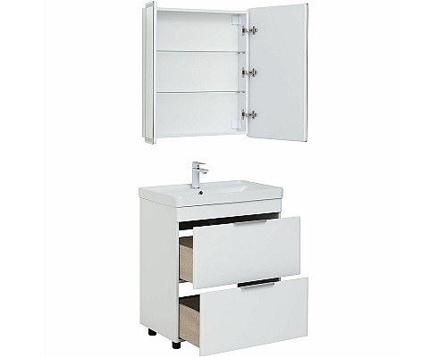 Тумба под раковину Aquanet Ирис new 70 310153 Белый глянец