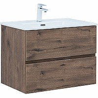 Тумба под раковину Aquanet Алвита New 70 334185 подвесная Дуб веллингтон табак