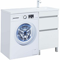 Тумба под раковину Aquanet Вега 110 329123 Белый глянец