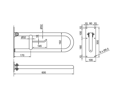 Поручень Nofer 15051.60.N Черный