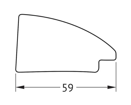 Зеркало Evoform Definite 103х53 BY 7605 в багетной раме - Брашированное серебро 59 мм