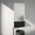 Зеркало Evoform Shadow 120x60 с металлической полочкой - Черный цвет