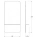 Зеркало Evoform Shadow 120x60 с металлической полочкой - Черный цвет
