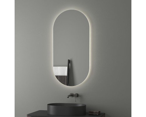 Зеркало Evoform Ledshine 120x60 с подсветкой 26.5 W - без выключателя - нейтральный белый свет