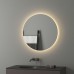 Зеркало Evoform Ledshine d70 с подсветкой 18 W - без выключателя - теплый белый свет