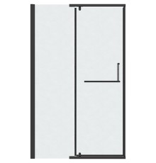 Душевая дверь Grossman Pragma 120 100.K33.03.120.21.02 профиль Черный матовый стекло шиншилла