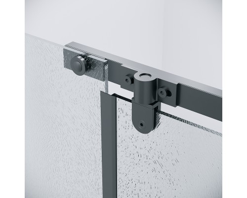 Душевая дверь Grossman Pragma 120 100.K33.03.120.21.02 профиль Черный матовый стекло шиншилла