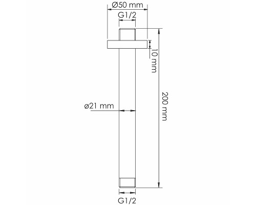 Кронштейн для верхнего душа WasserKRAFT Asphe A337 Розовое золото