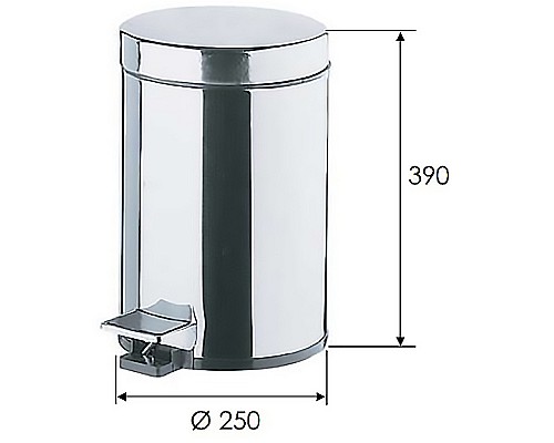 Ведро для мусора Remer RB503CR Хром
