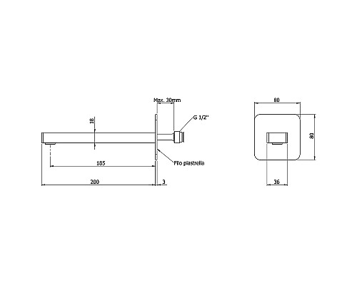 Излив для смесителя Remer Slash 91SL Хром