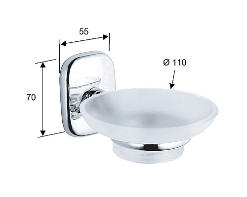 Мыльница Remer Suite SU10CR Хром