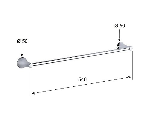 Полотенцедержатель Remer Delicata DE30CR Хром