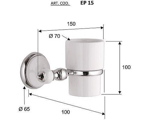 Держатель для зубных щеток Remer Epoca EP15CR Хром