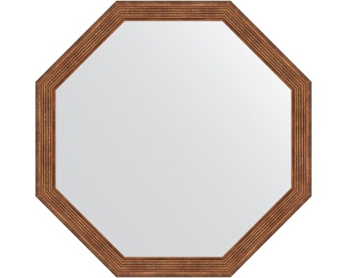 Зеркало Evoform Octagon 69х69 в багетной раме - Сухой тростник 51 мм