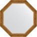 Зеркало Evoform Octagon 73х73 в багетной раме - Состаренная бронза с плетением 70 мм