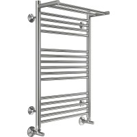 Водяной полотенцесушитель Terminus Аврора П16 500х800 4670078529428 с полкой Хром, нижнее подключение, G 1/2" ВР, с угловым соединением