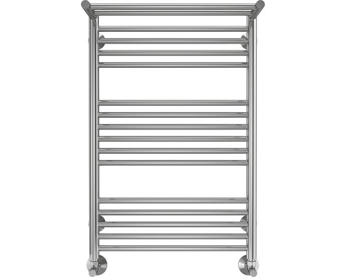 Водяной полотенцесушитель Terminus Аврора П16 500х800 4670078529428 с полкой Хром, нижнее подключение, G 1/2" ВР, с угловым соединением