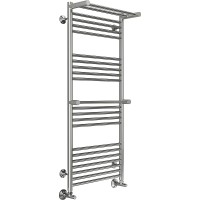 Водяной полотенцесушитель Terminus Аврора П22 500х1200 4670078529244 с полкой Хром, нижнее подключение, G 1/2" ВР, с угловым соединением