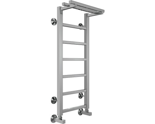 Водяной полотенцесушитель Terminus Контур П7 300х800 4670078529695 с полкой Хром, нижнее подключение, G 1/2" ВР, с угловым соединением