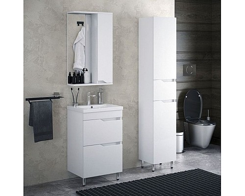 Зеркало со шкафом Corozo Теона 50 R SD-00001514 Белое