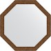 Зеркало Evoform Octagon 70х70 в багетной раме - Виньетка состаренная бронза 56 мм