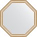 Зеркало Evoform Octagon 72х72 в багетной раме - Золотые бусы на серебре 60 мм