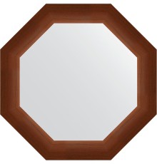 Зеркало Evoform Octagon 52х52 в багетной раме - Орех 65 мм
