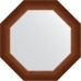 Зеркало Evoform Octagon 52х52 в багетной раме - Орех 65 мм