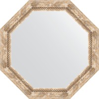 Зеркало Evoform Octagon 63х63 в багетной раме - Прованс с плетением 70 мм
