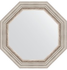 Зеркало Evoform Octagon 67х67 в багетной раме - Римское серебро 88 мм