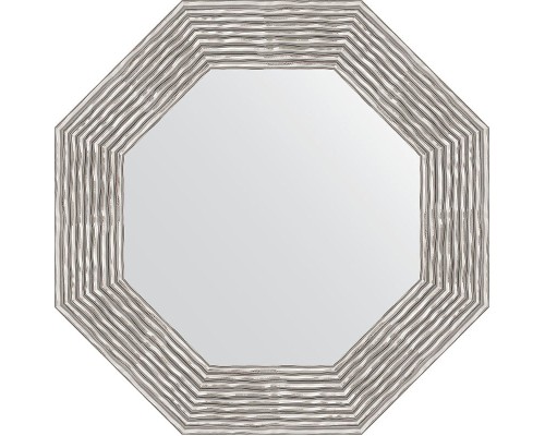 Зеркало Evoform Octagon 57х57 BY 3808 в багетной раме - Волна хром 90 мм