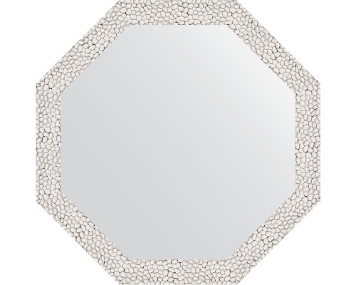 Зеркало Evoform Octagon 53х53 BY 3955 в багетной раме - Чеканка белая 46 мм