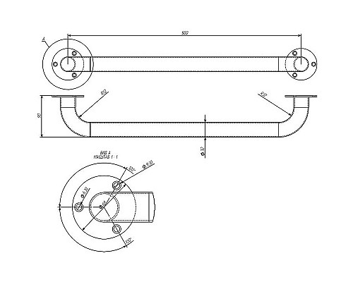 Поручень Aquatek POR-0000001 Хром