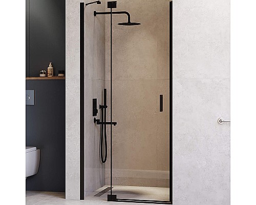 Душевая дверь RGW Hotel HO-014-B 120 350601412-14 профиль Черный стекло прозрачное